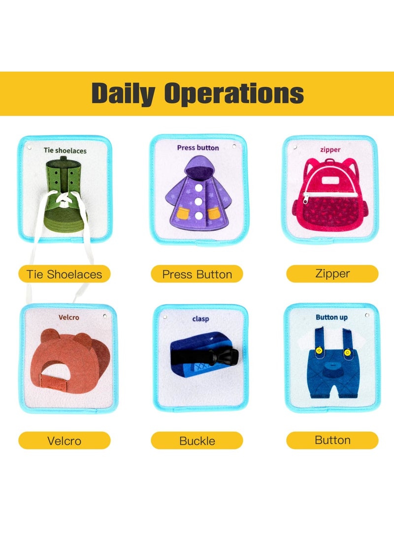 SYOSI كتاب مشغول للأطفال بعمر سنتين، لوحة مشغولة مونتيسوري للأطفال، لوحة نشاط حسية، ألعاب تعليمية للتعلم المبكر، كتاب هادئ للأطفال من 1-3 سنوات - Image 3